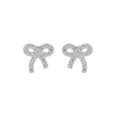 Pavé Bow Stud Earrings