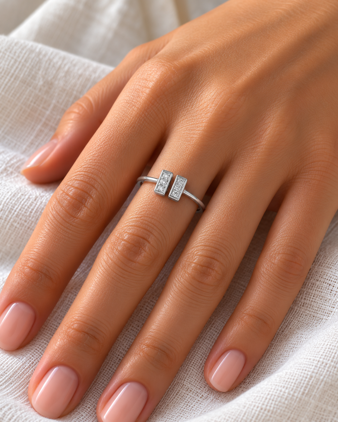 Twin Bar Open Ring