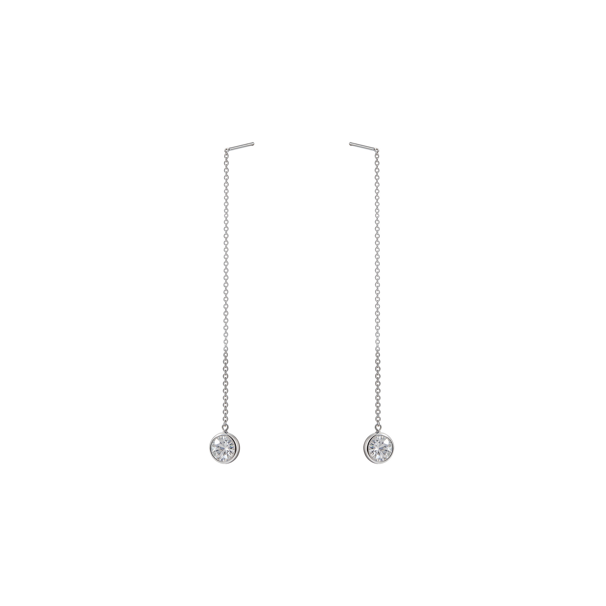 Round Thread-Through Earrings