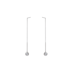 Round Thread-Through Earrings