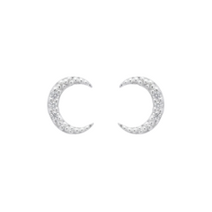 Crescent Moon Stud Earrings