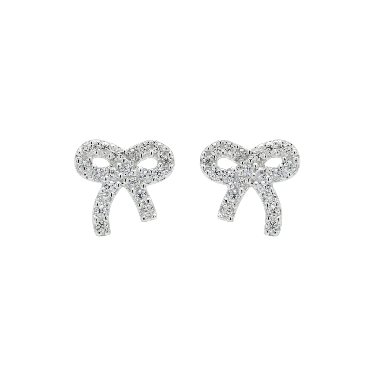 Pavé Bow Stud Earrings