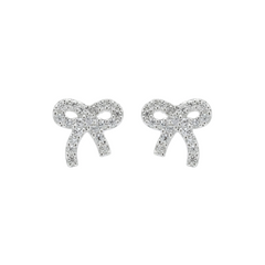 Pavé Bow Stud Earrings