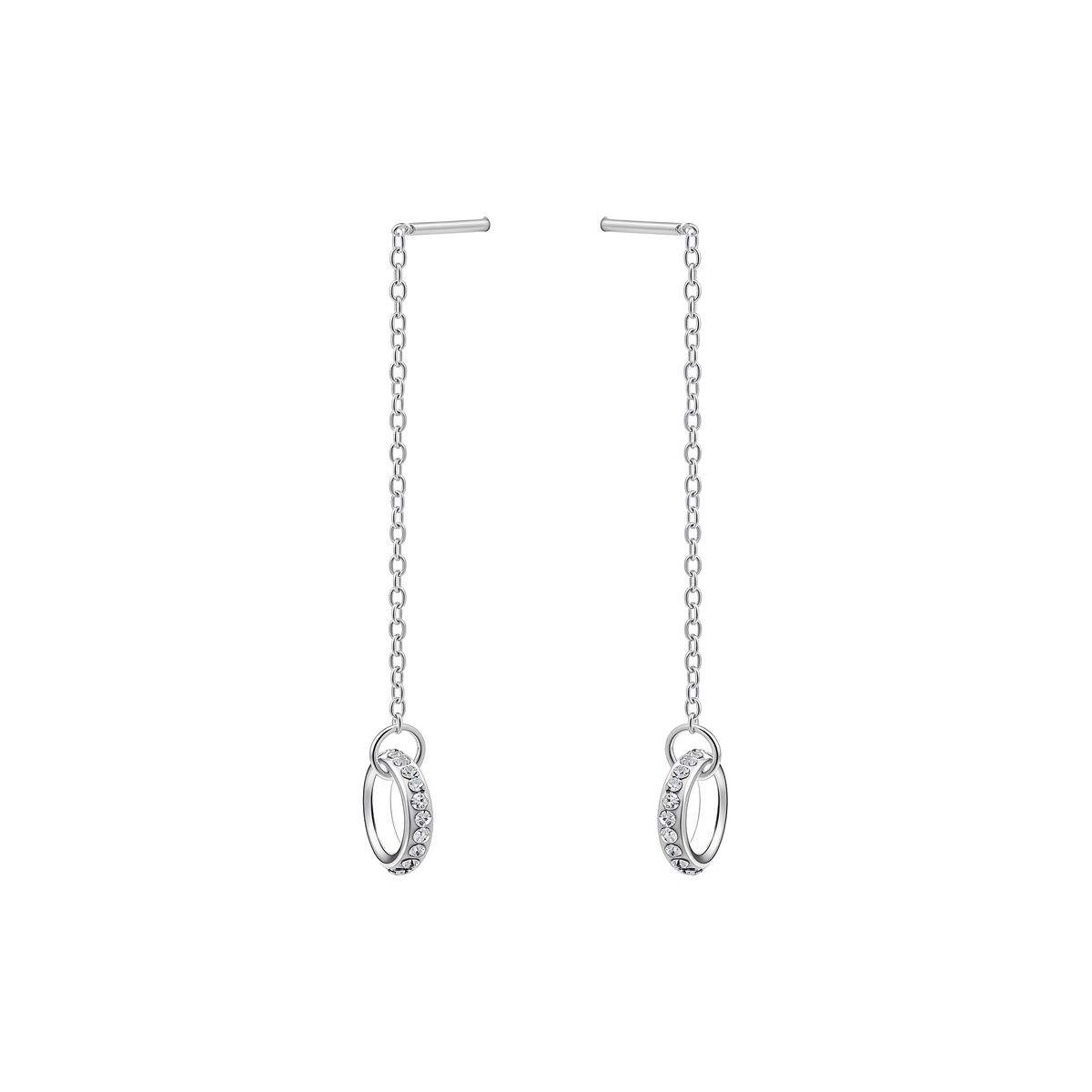 Crystal Thread-Through Earrings