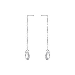 Crystal Thread-Through Earrings