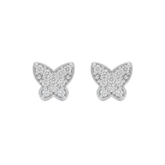 Pavé Butterfly Stud Earrings