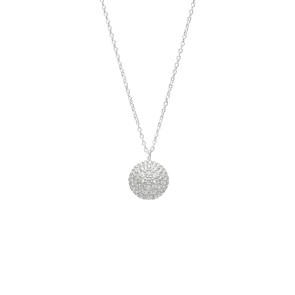Pavé Disc Necklace